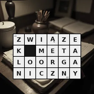 Rozwiązanie krzyżówki: organiczny związek chemiczny w którym występuje co najmniej jedno bezpośrednie wiązanie między atomami węgla i metalu - związek metaloorganiczny | hasła, synonimy i podpowiedzi Hasło krzyżówkowe organiczny związek chemiczny w którym występuje co najmniej jedno bezpośrednie wiązanie między atomami węgla i metalu - związek metaloorganiczny – rozwiązanie, synonimy, podpowiedzi i definicje krzyżówkowe